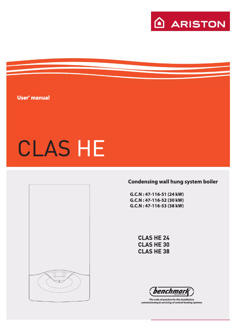 Page 1 de la notice Manuel utilisateur Ariston Thermo CLAS HE 24