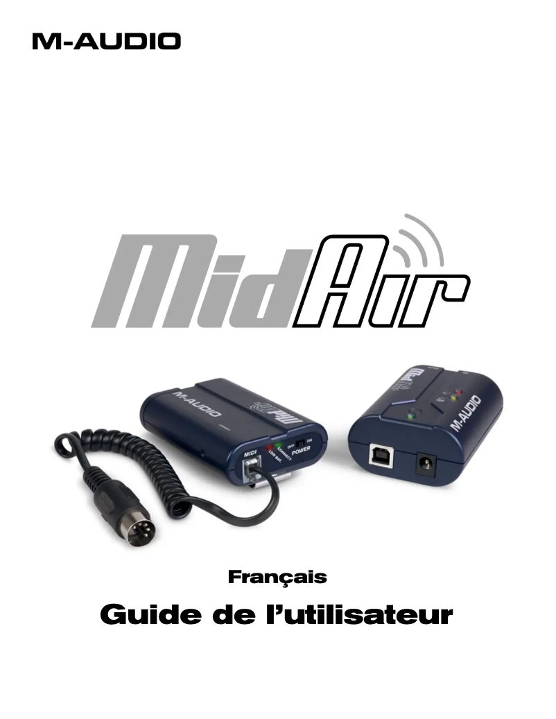 Page 1 de la notice Manuel utilisateur M-Audio MidAir