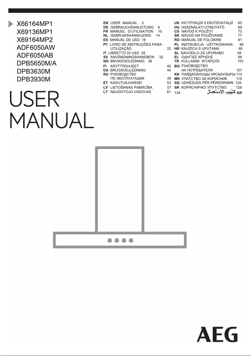 Page n°1 - Manuel utilisateur AEG DPB3930M