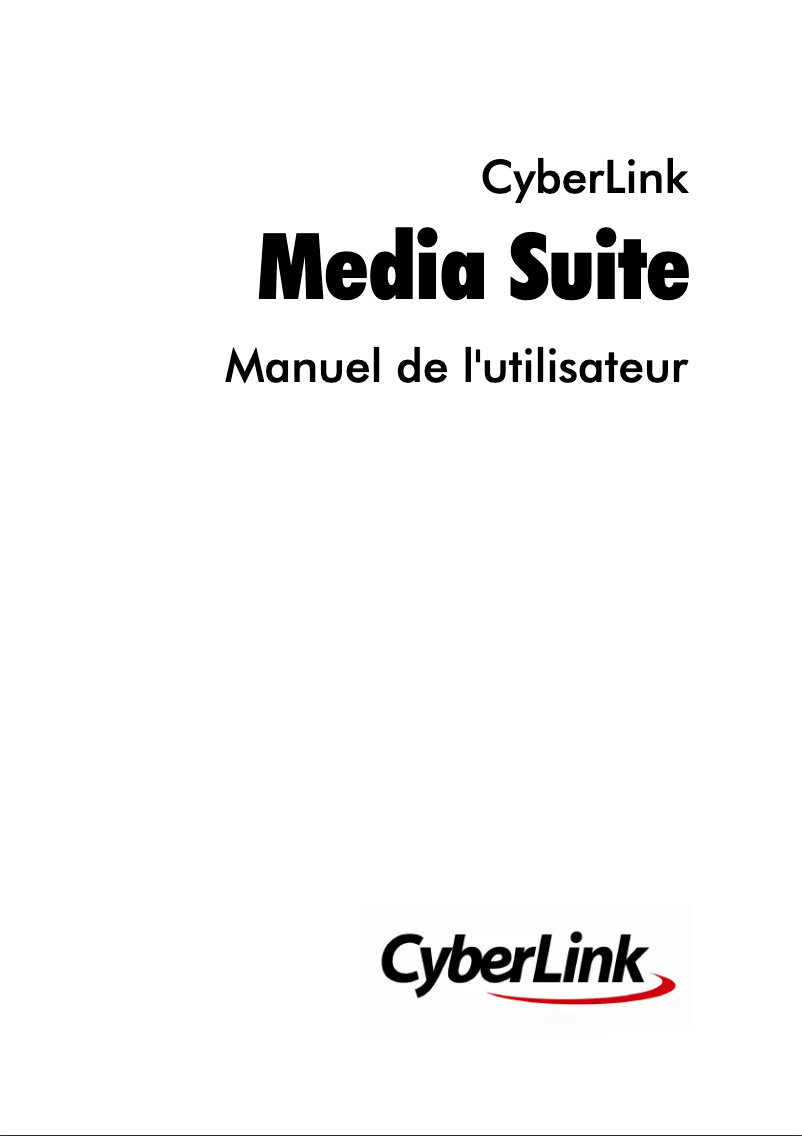 Page 1 de la notice Manuel utilisateur Cyberlink Media Suite 11