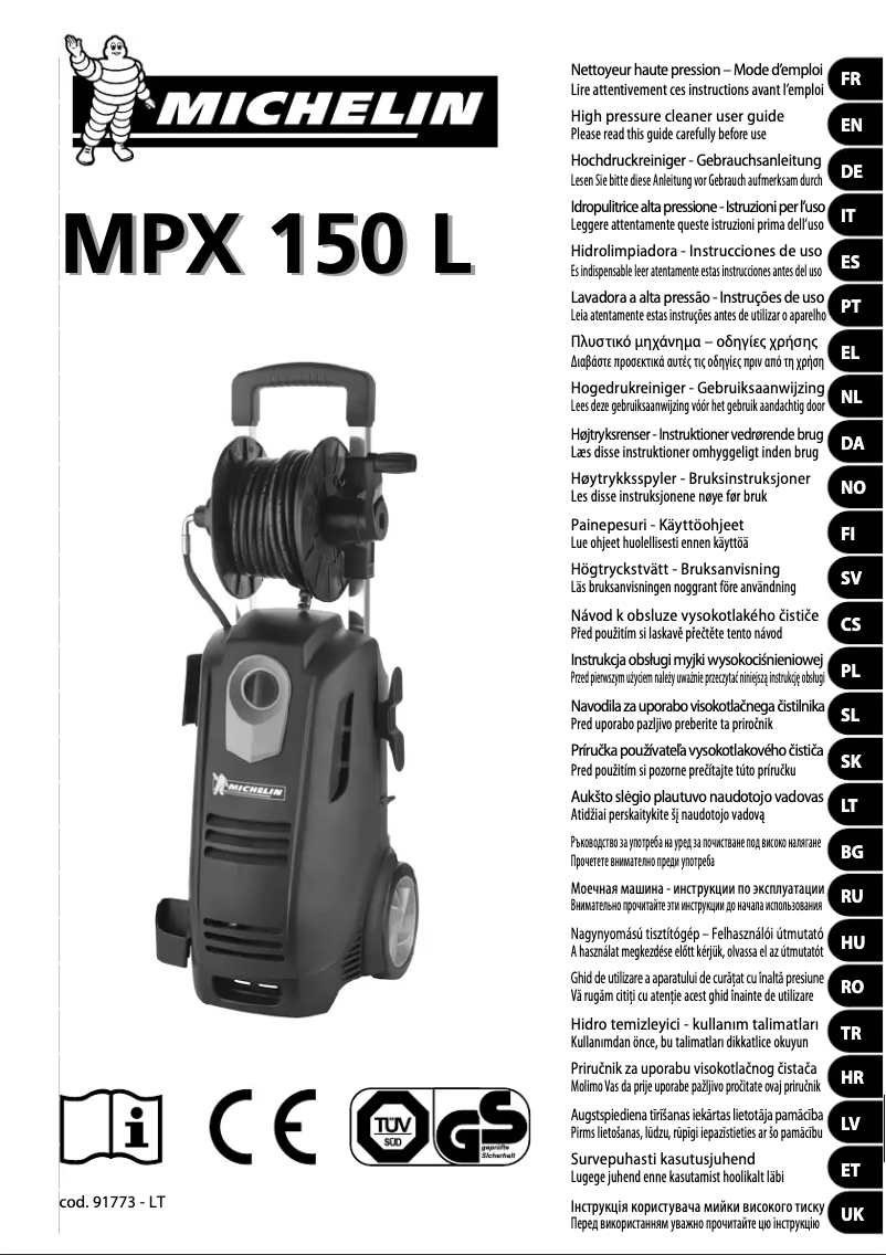 Page n°1 - Manuel utilisateur Michelin MPX 150 L