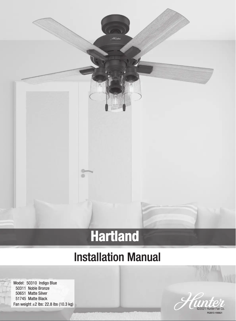 Page 1 de la notice Manuel utilisateur Hunter Hartland