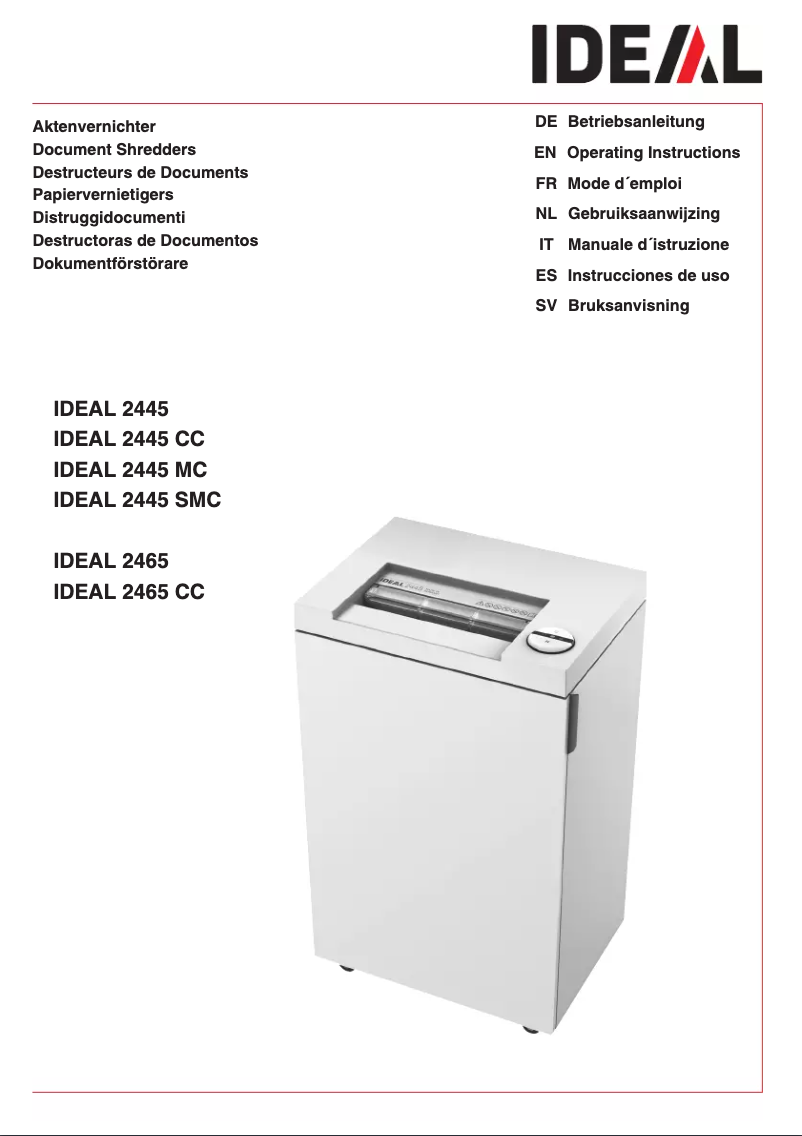 Page 1 of the manual User Manual Ideal 2445 SMC