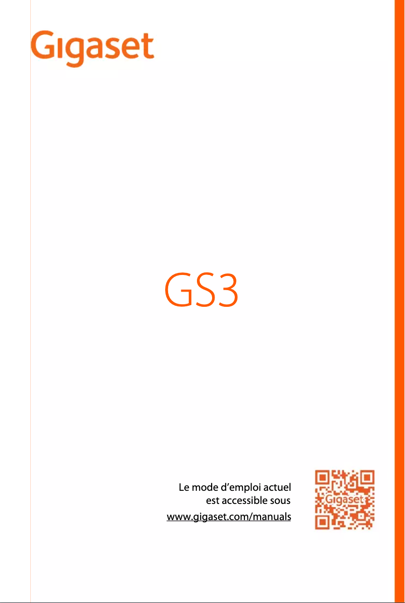 Page 1 de la notice Manuel utilisateur Gigaset GS3