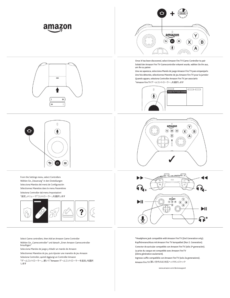 First page image of the manual for Fire Game Controller