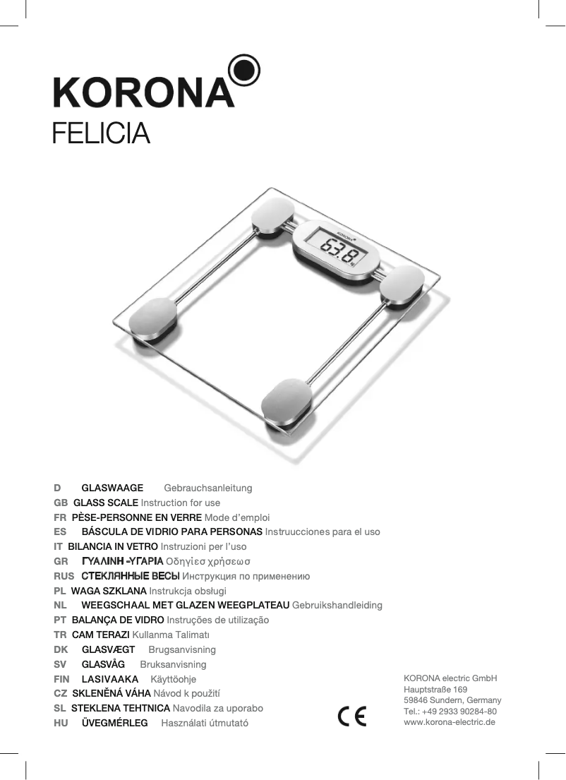Página 1 del manual Manual de usuario Korona Felicia
