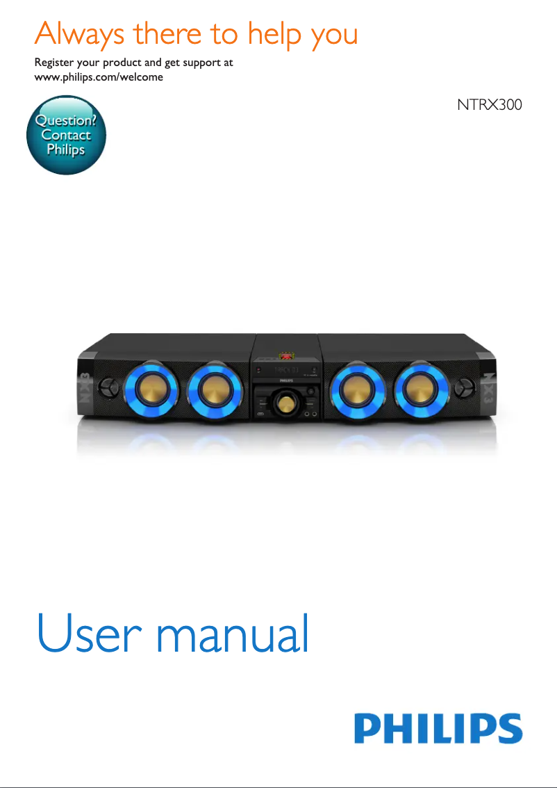 Page n°1 - Manuel utilisateur Philips NTRX300X