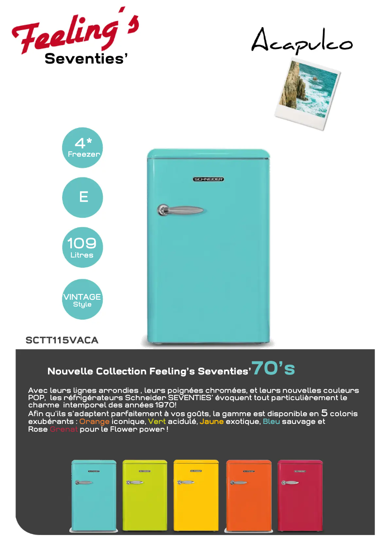 Page 1 de la notice Fiche technique Schneider SCTT115VACA