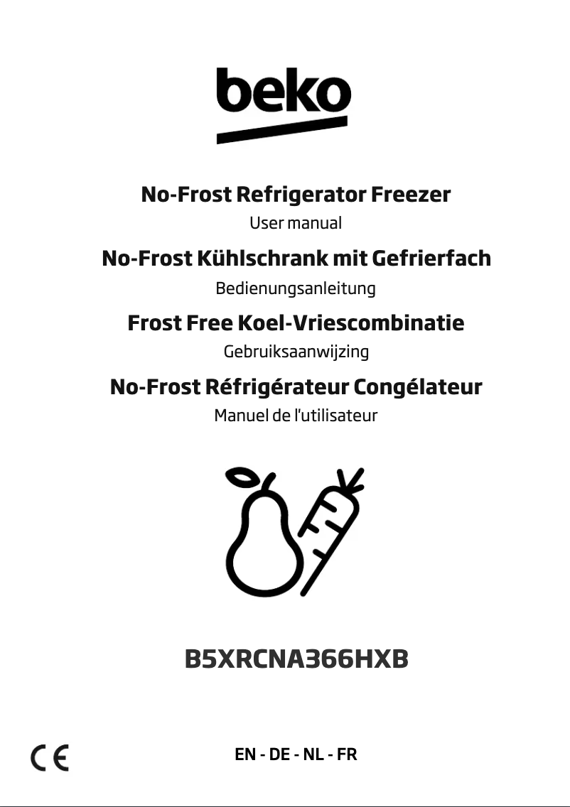 Page n°1 - Manuel utilisateur Beko B5XRCNA366HXB