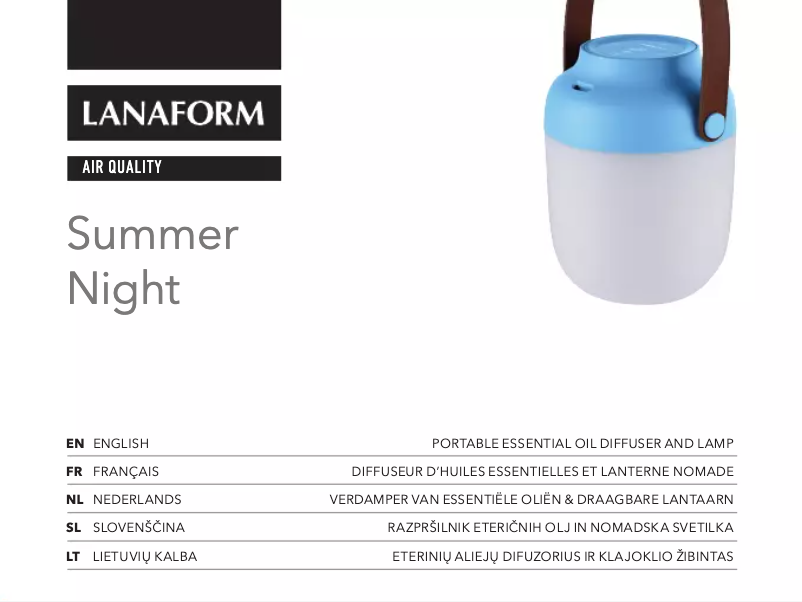 Page n°1 - Manuel utilisateur Lanaform Summer Night