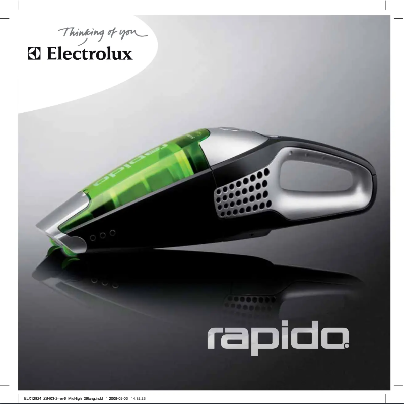 Page n°1 - Manuel utilisateur Electrolux ZB4103