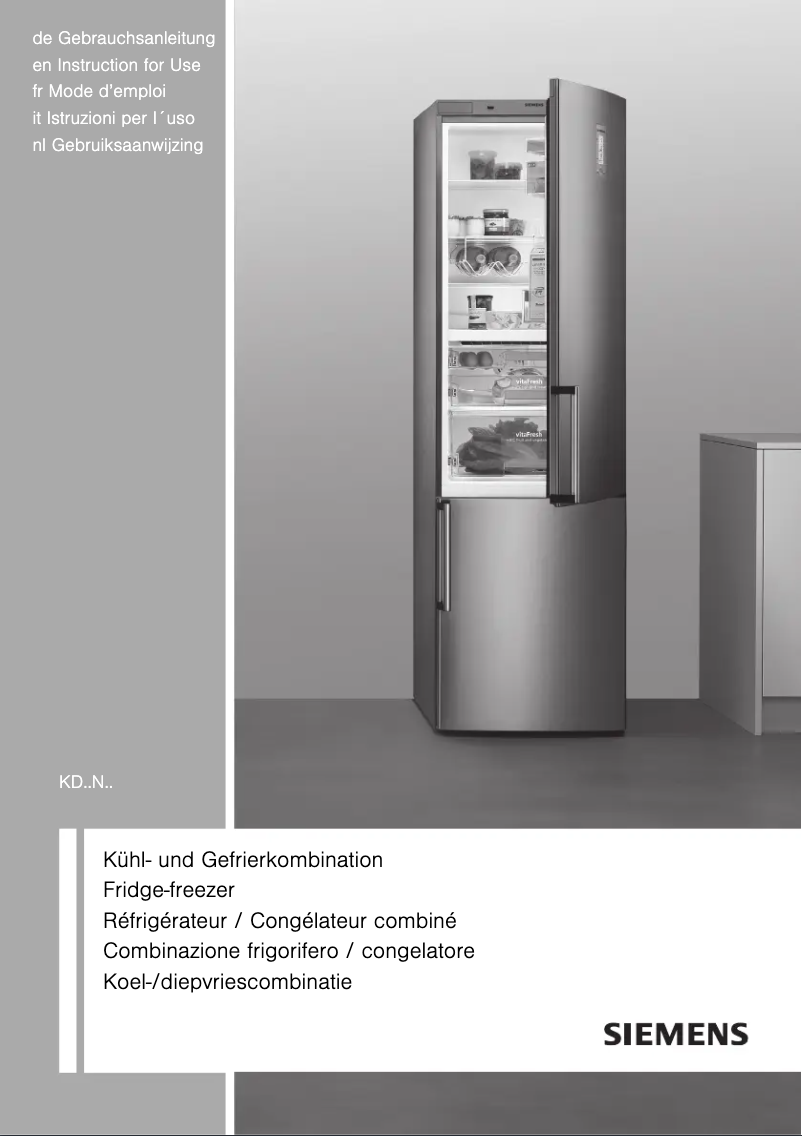 Page n°1 - Manuel utilisateur Siemens KD30NV03NE