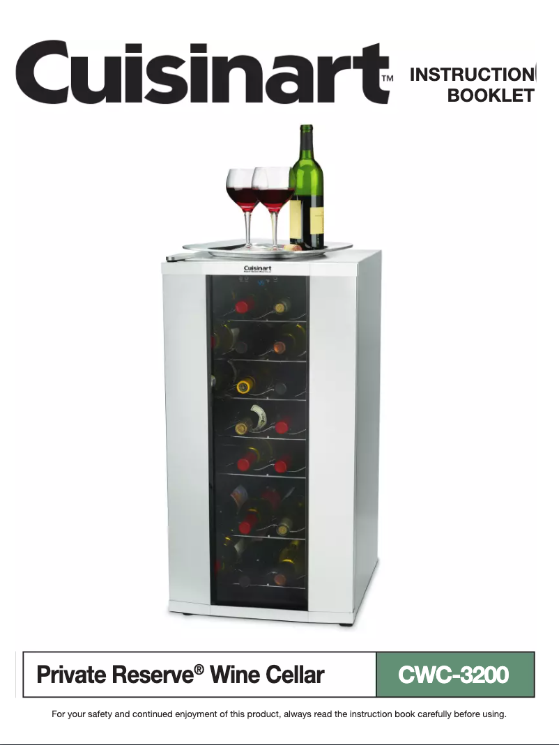Page 1 de la notice Manuel utilisateur Cuisinart Private Reserve CWC-3200
