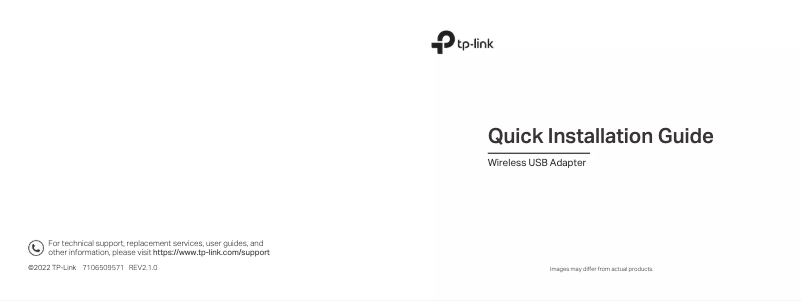 Page n°1 - Manuel utilisateur TP-Link Archer T2U Nano