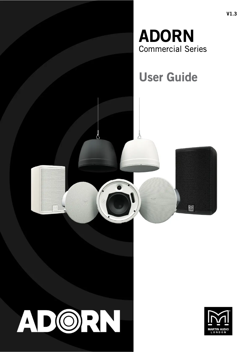 Page 1 de la notice Manuel utilisateur Martin Audio Adorn A55T