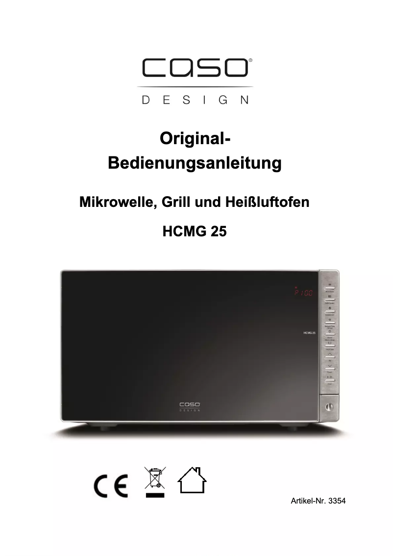 Page 1 de la notice Manuel utilisateur Caso Ceramic Chef HCMG 25