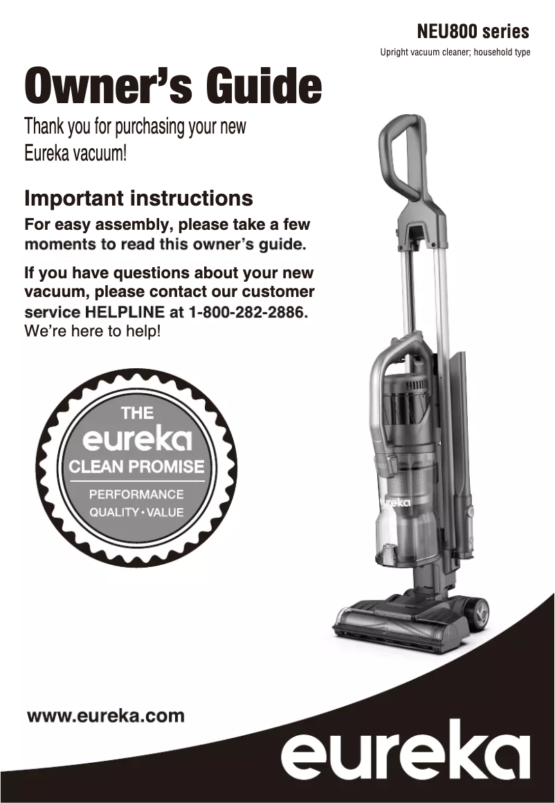 Page 1 de la notice Manuel utilisateur Eureka OmniVerse NEU800