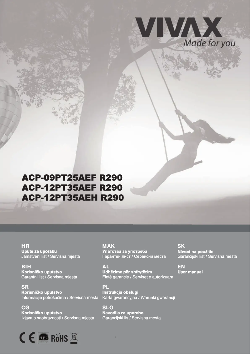Page n°1 - Manuel utilisateur Vivax ACP-12PT35AEH