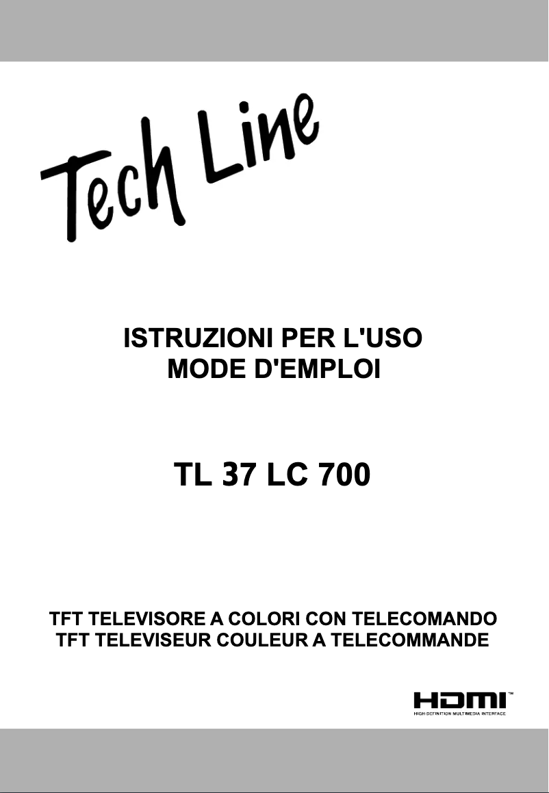 Page 1 de la notice Manuel utilisateur TechLine TL-37LC700