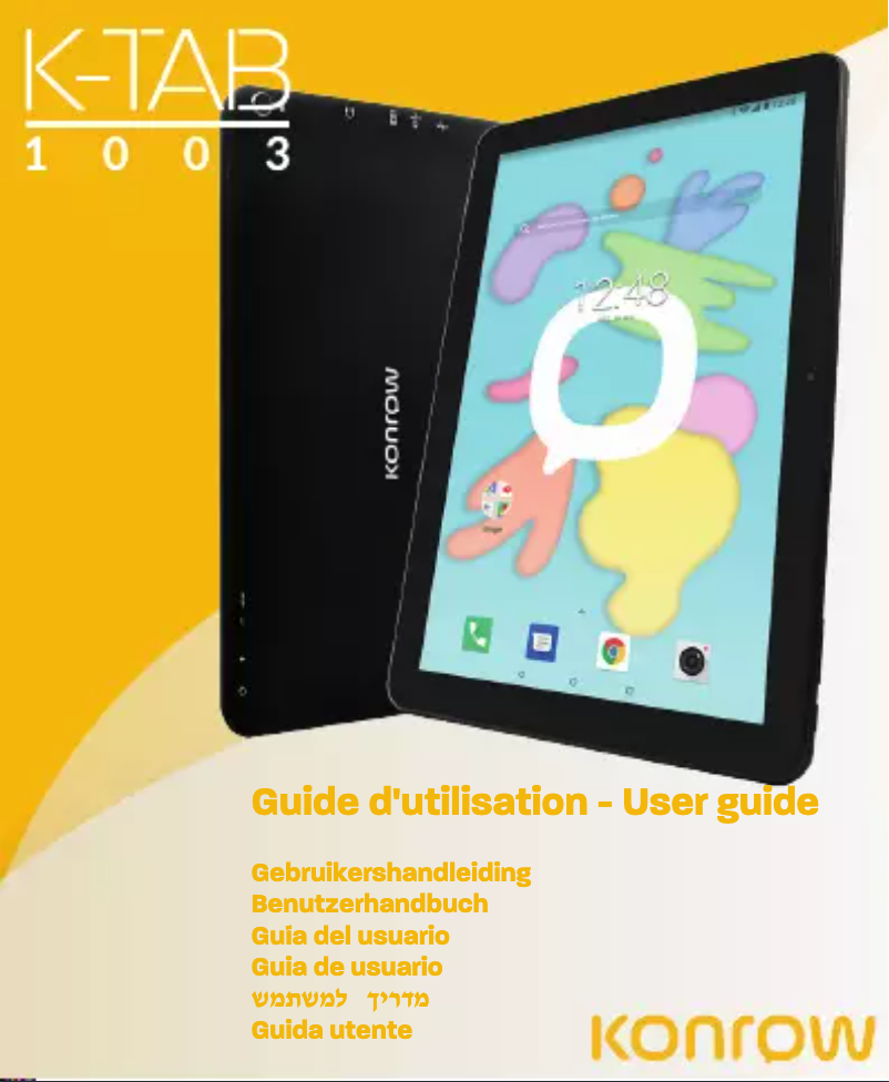 Página 1 del manual Manual de usuario Konrow K-Tab 1003