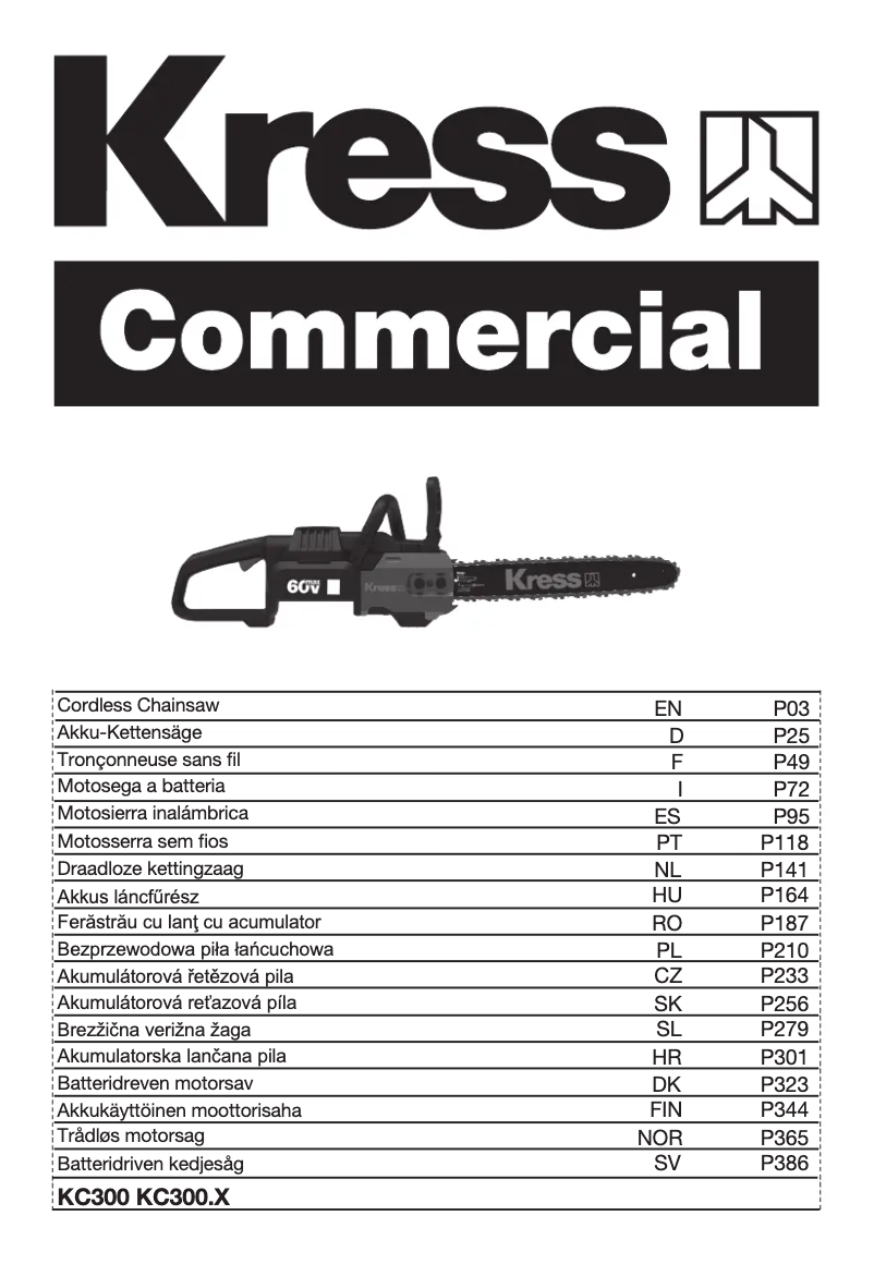Page n°1 - Manuel utilisateur Kress KC300.9