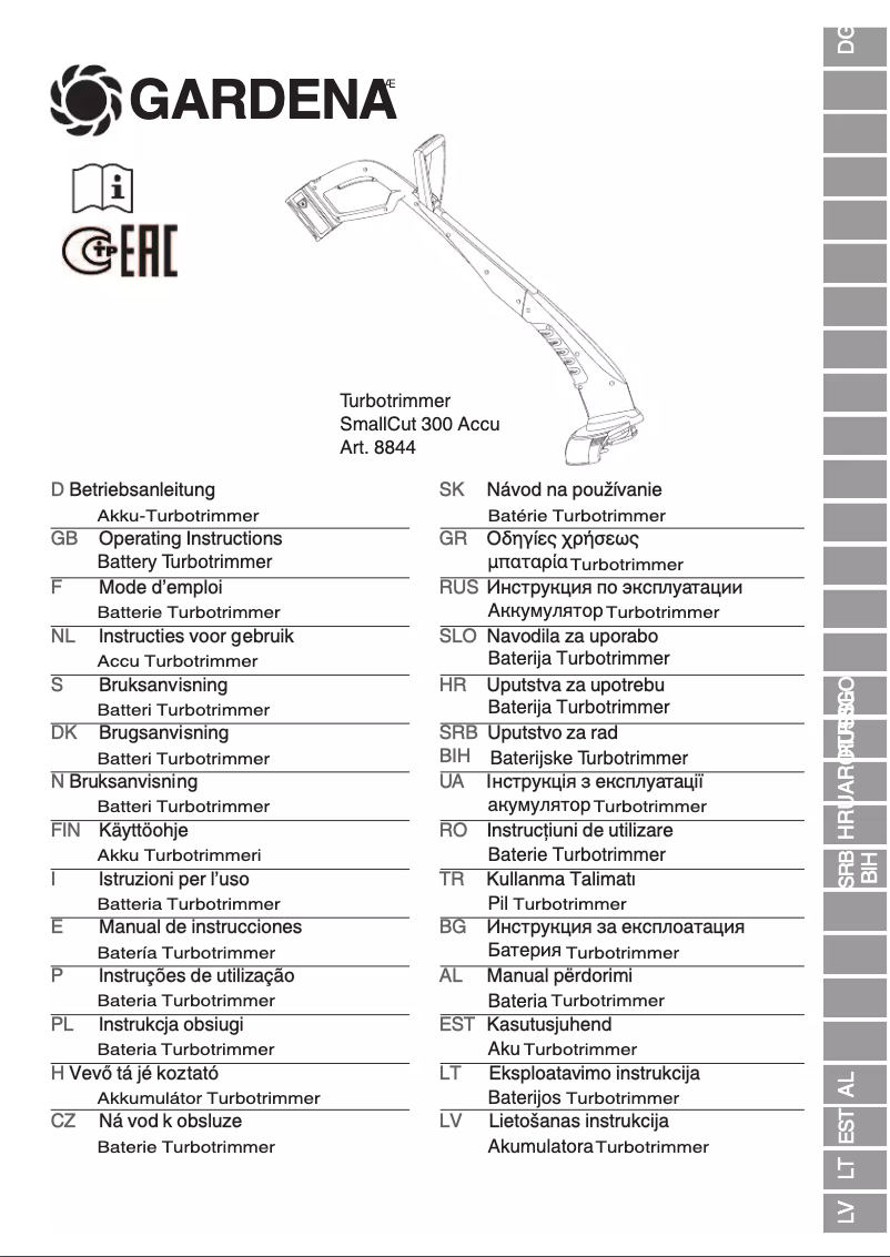 Image de la première page du manuel de l'appareil SmallCut 300 Accu