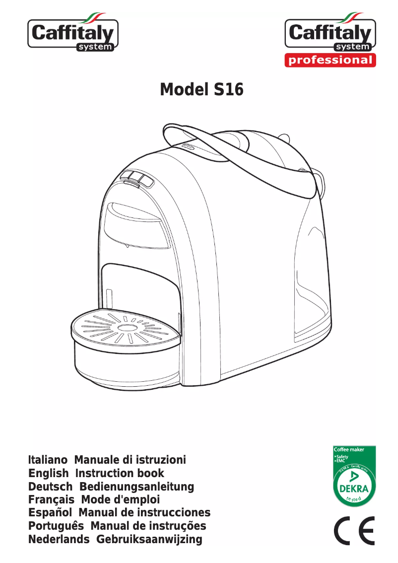 Page 1 de la notice Manuel utilisateur Caffitaly Diadema S16