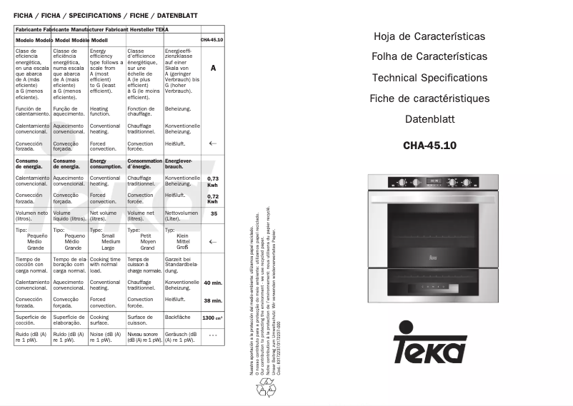 Page 1 de la notice Manuel utilisateur Teka CHA-45.15