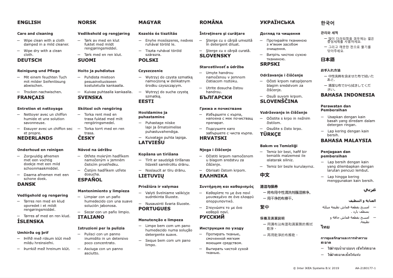 Page 1 de la notice Manuel utilisateur Ikea TURBO