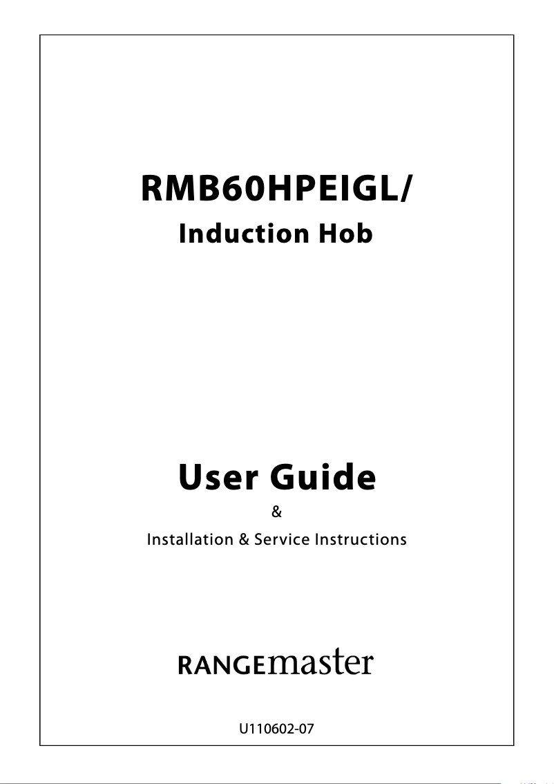 Page 1 de la notice Manuel utilisateur Rangemaster RMB60HPEIGL