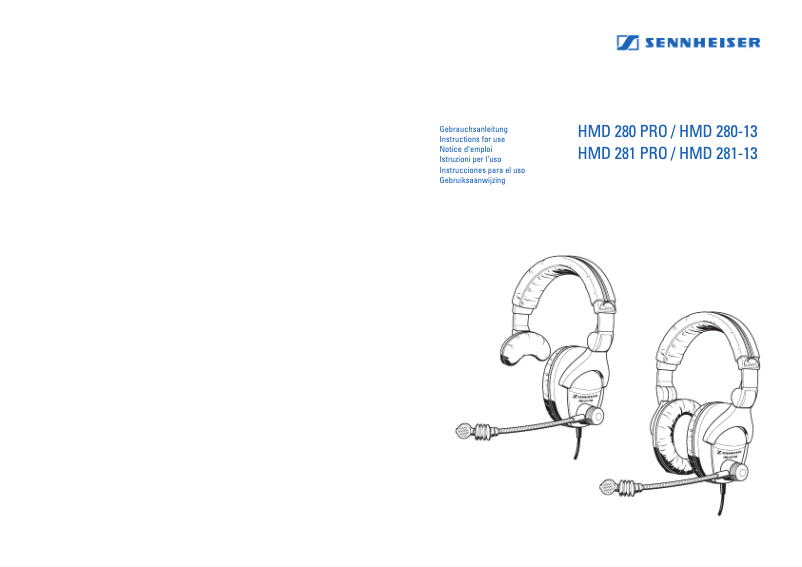 Page n°1 - Mode d'emploi Sennheiser HMD 280 PRO