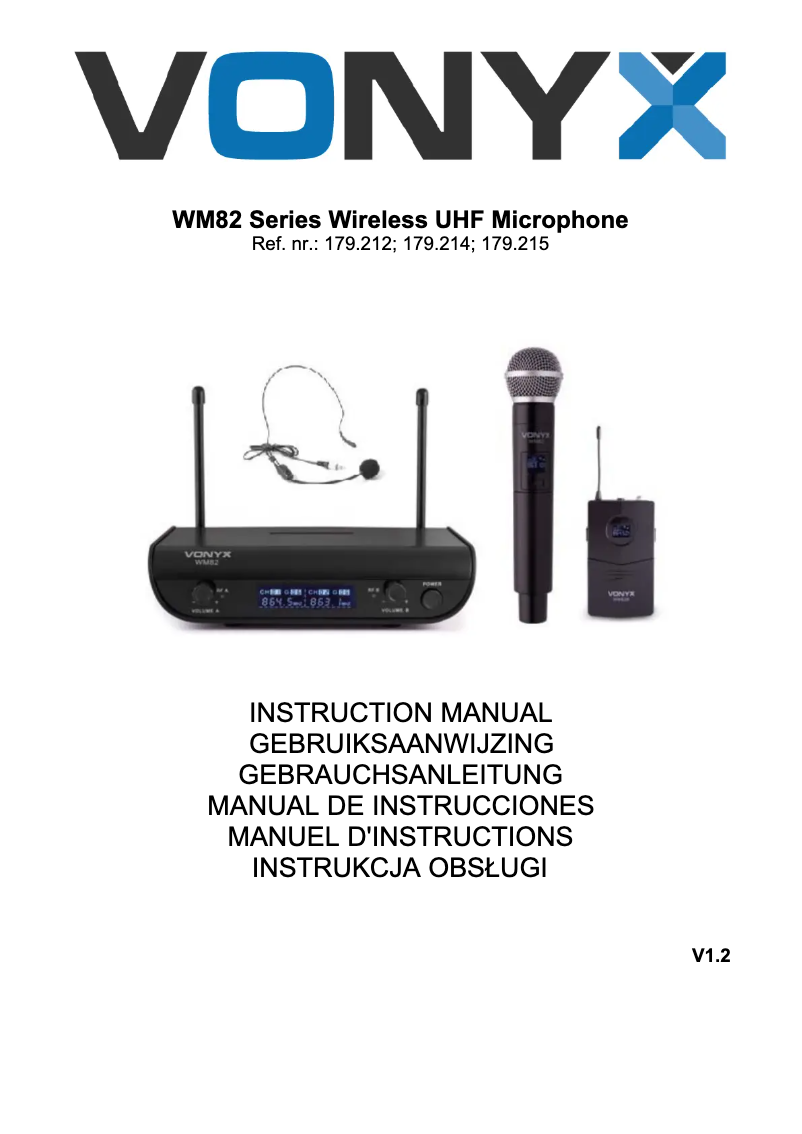Page n°1 - Manuel utilisateur Vonyx WM82C