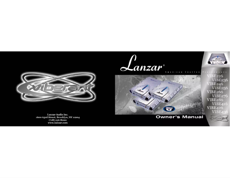 Image de la première page du manuel de l'appareil VIBE 266