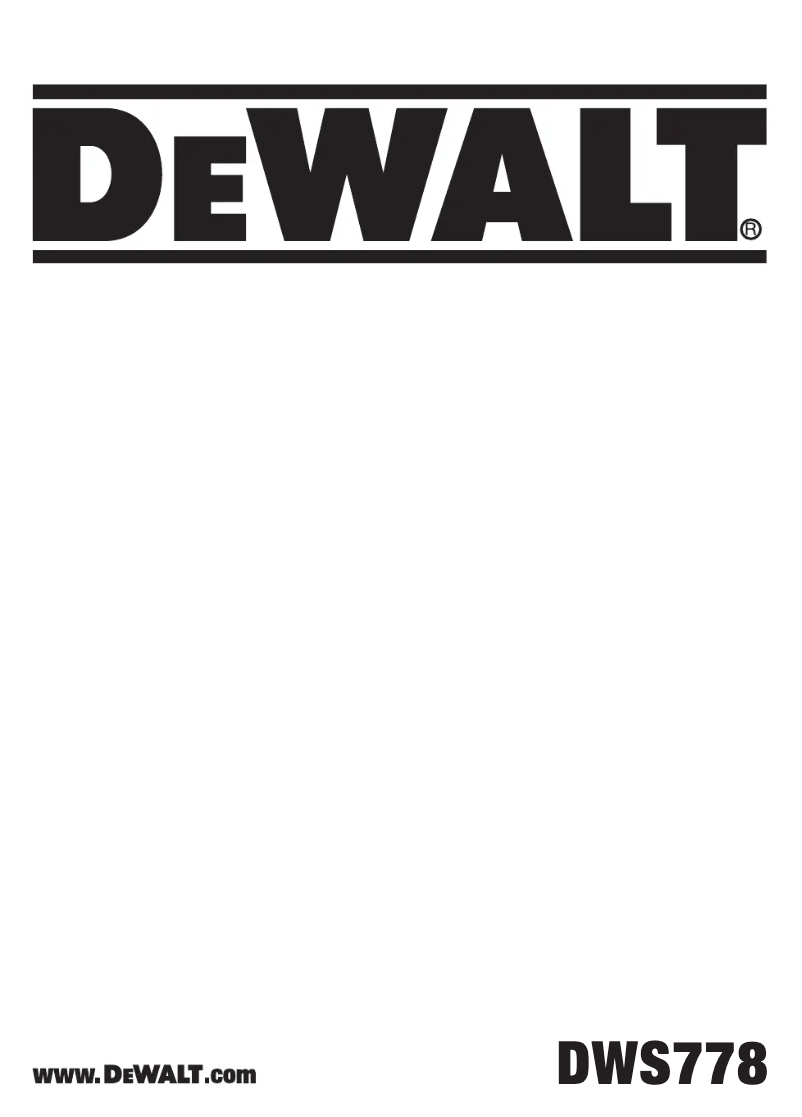 Image de la première page du manuel de l'appareil DWS778