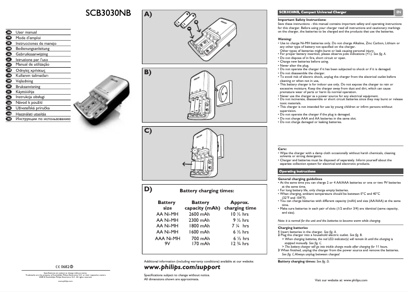 Page 1 de la notice Manuel utilisateur Philips Multilife SCB3030NB