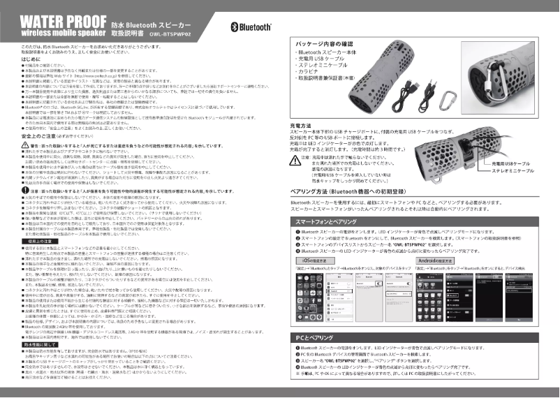 Page n°1 - Manuel utilisateur Owltech OWL-BTSPWP02-LB