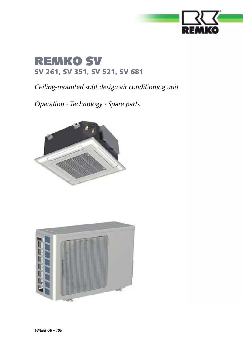 Image de la première page du manuel de l'appareil SV521