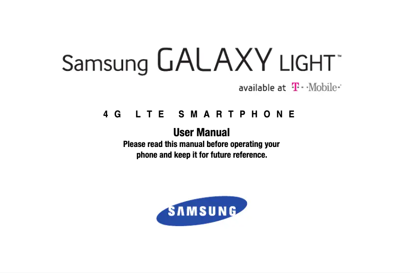 Page 1 de la notice Manuel utilisateur Samsung Galaxy Light