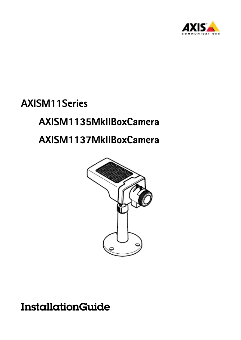 Page 1 de la notice Guide d'installation Axis M1135