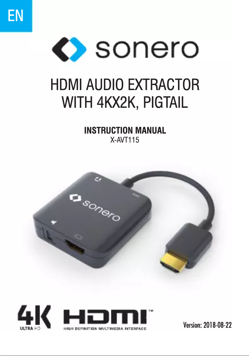 Image de la première page du manuel de l'appareil X-AVT115