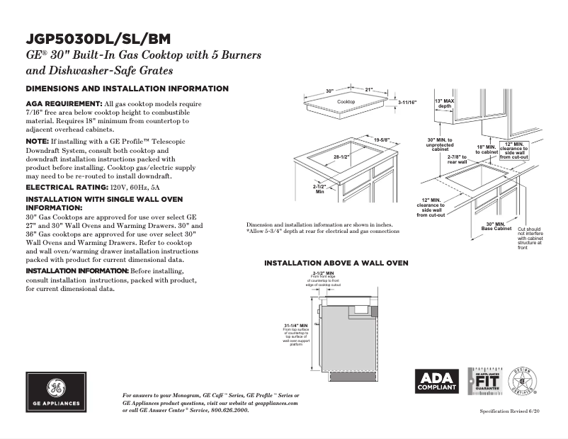 Image de la première page du manuel de l'appareil JGP5030SLSS