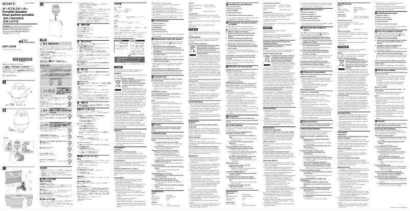 Page 1 de la notice Manuel utilisateur Sony RDP-CA3M