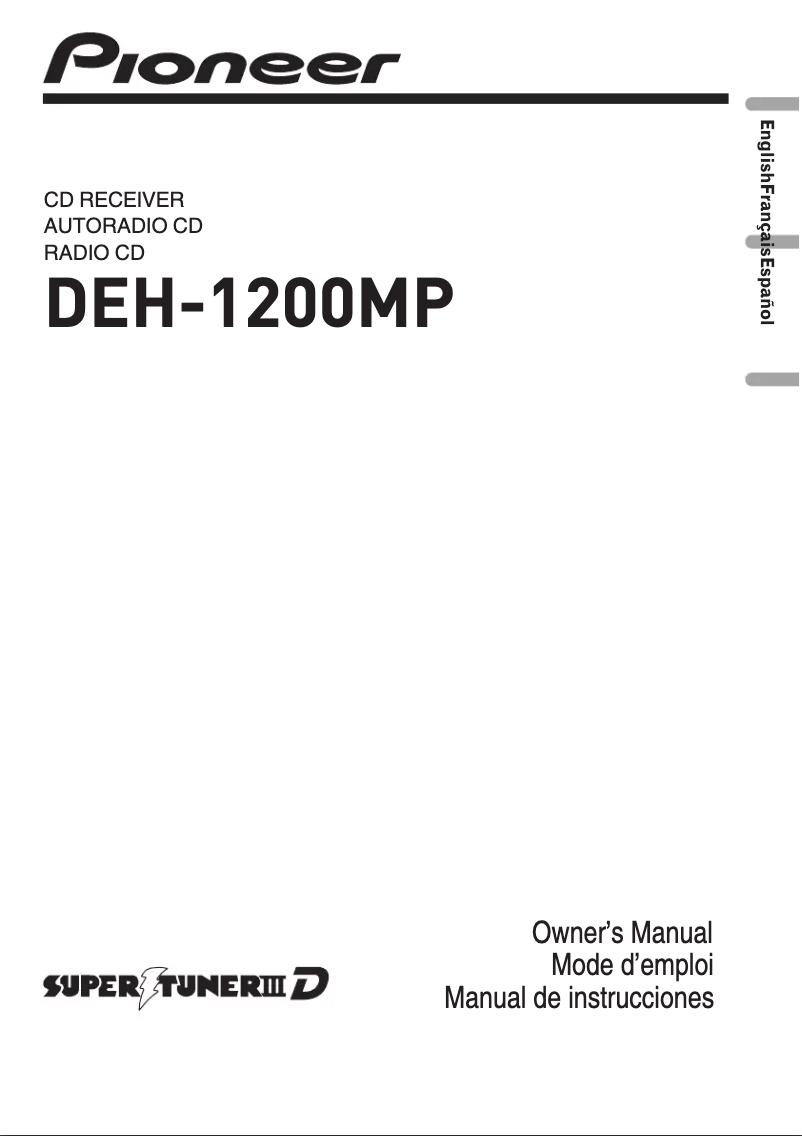 Página 1 del manual Manual de usuario Pioneer DEH-1200MP