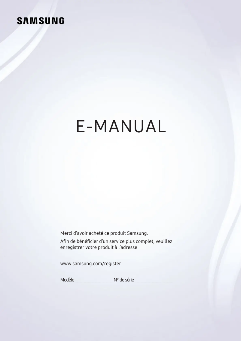 Page 1 de la notice Manuel utilisateur Samsung UA65LS003AR