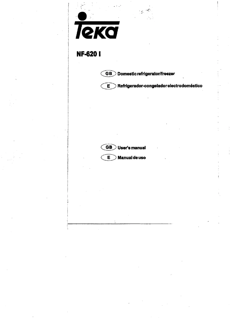 Page 1 de la notice Manuel utilisateur Teka NF-620 I