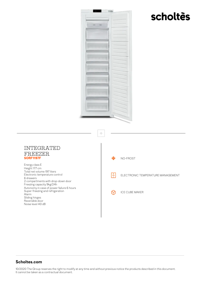 Image de la première page du manuel de l'appareil SORF1197F