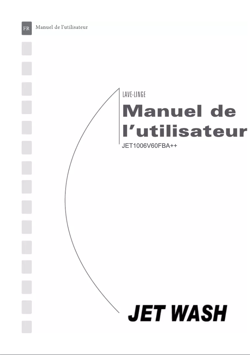 Page n°1 - Manuel utilisateur Jet Wash JET1006V60FBA++