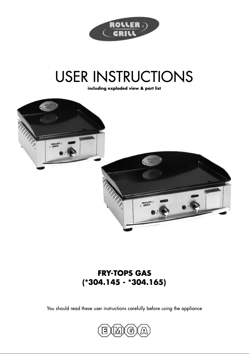 Page 1 de la notice Manuel utilisateur Roller Grill 304145