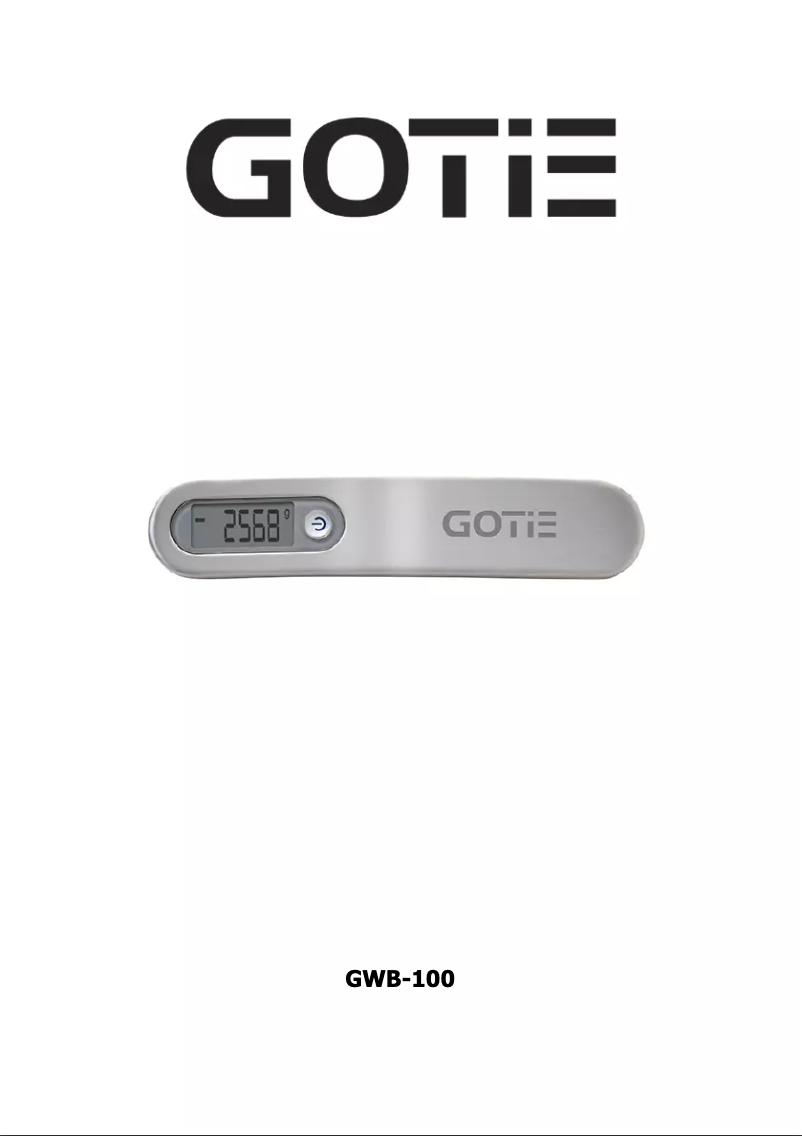 Page n°1 - Manuel utilisateur GOTIE GWB-100