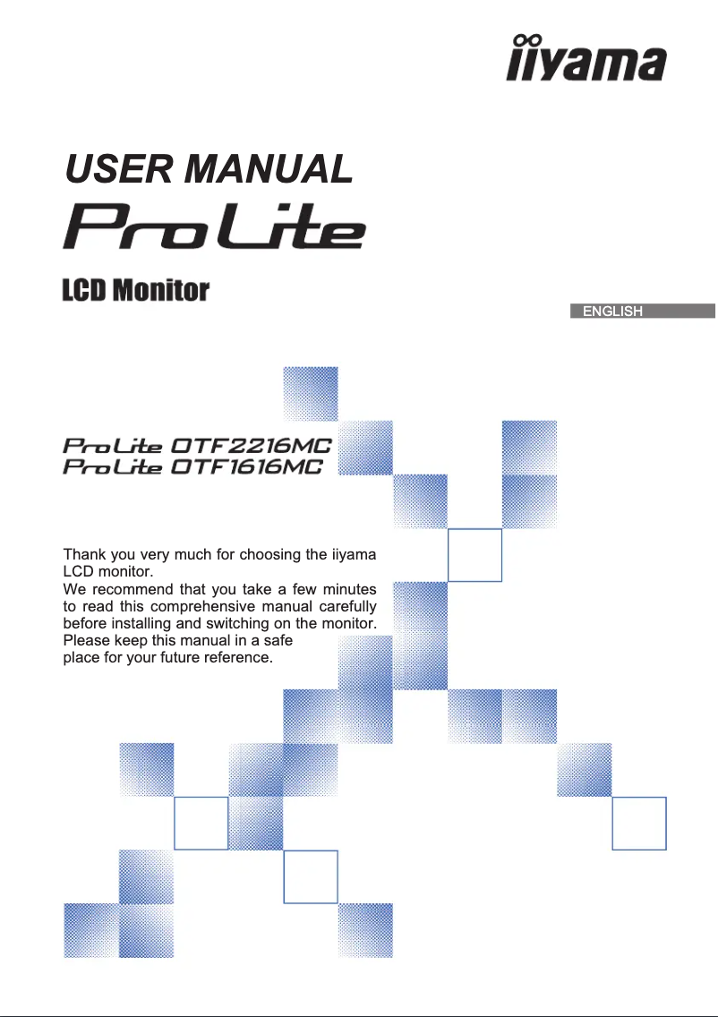 Page n°1 - Manuel utilisateur Iiyama ProLite OTF1616MC